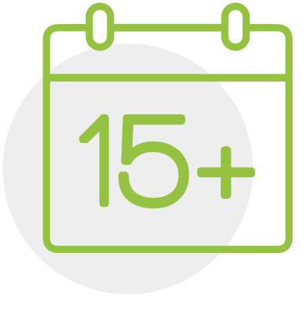 15+ years icon